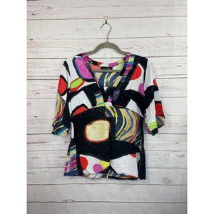 Jams World Vibrant Print Blouse Small